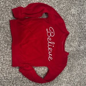 Tahari Red Girl's Christmas Top